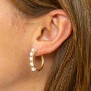 Boucles oreilles plaque or marina grand modele